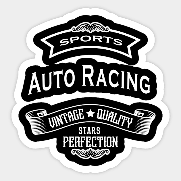 The Auto Racing Sticker by Alvd Design